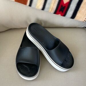 Platform Crocs Slides